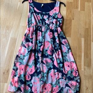Pinkblush floral sleeveless maternity dress